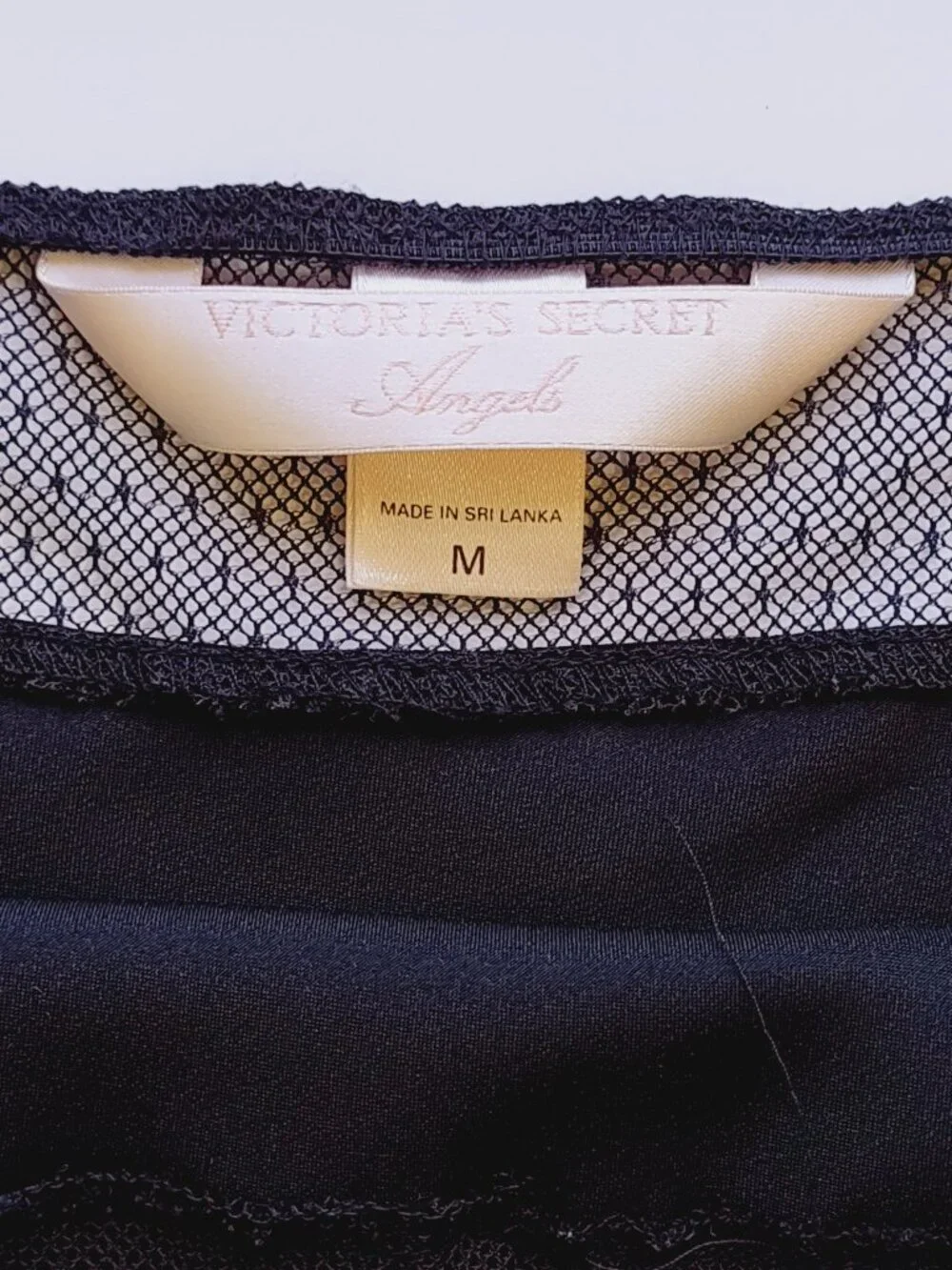 Vintage Victoria's Secret Black Satin & Lace Slip Dress Sz Medium Indie Romantic